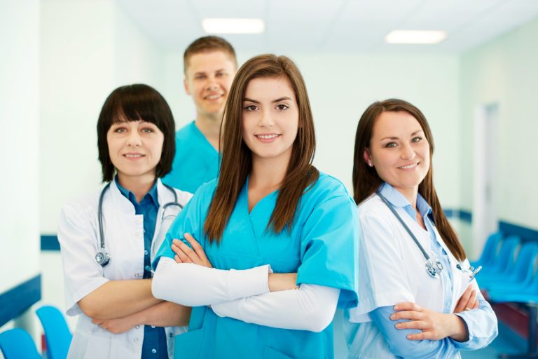 Doctors posing for a photo.