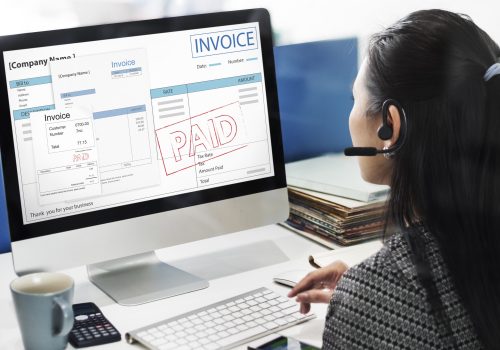 Invoice Bill Paid Payment Financial Account Concept Invoice Bill Paid Payment Financial Account Concept